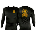 Freedom Academy All Black Custom Rash Guards Long Sleeves #8035 A
