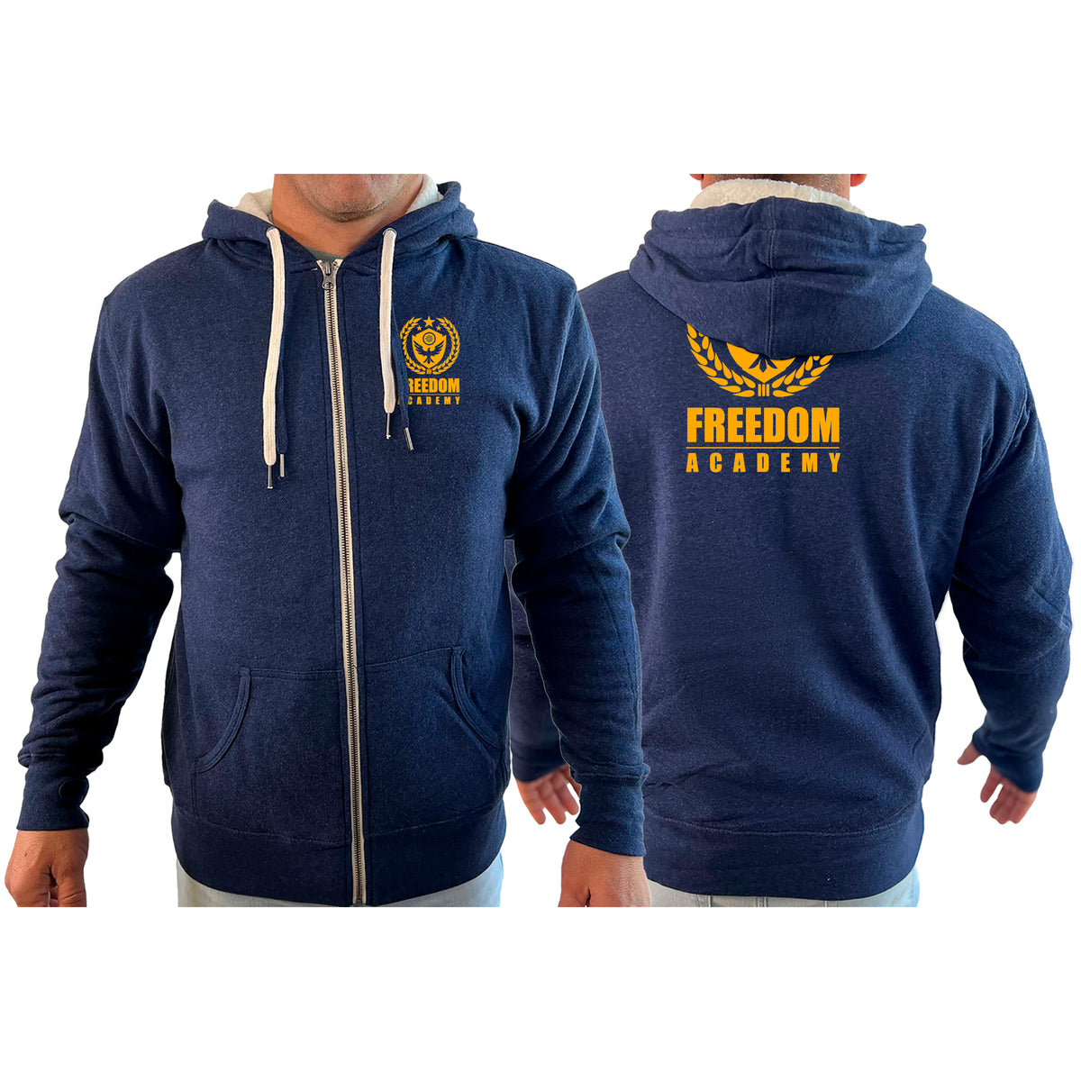 Freedom Academy Sherpa Lined Zip-Up Hoodie #8035 A