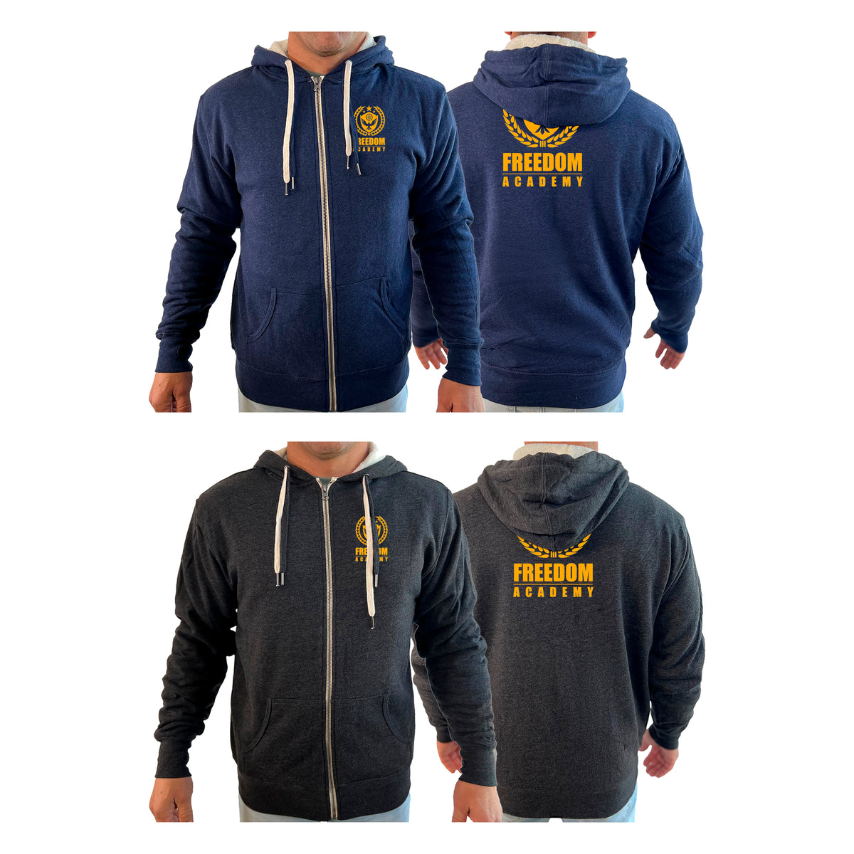 Freedom Academy Sherpa Lined Zip-Up Hoodie #8035 A