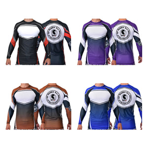 Pangea Jiu Jitsu Academy Ranked Long Sleeve Rash Guards #8036 A