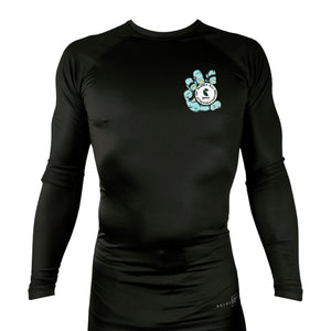 Pangea Jiu Jitsu All Black Custom Rash Guards Long Sleeves #8036 A