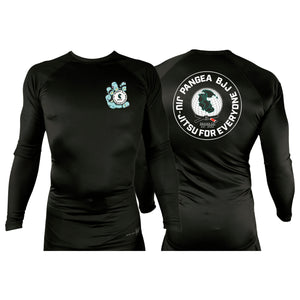 Pangea Jiu Jitsu All Black Custom Rash Guards Long Sleeves #8036 A