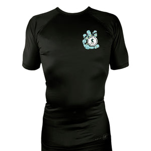 Pangea Jiu Jitsu All Black Custom Rash Guards Short Sleeves #8036 A