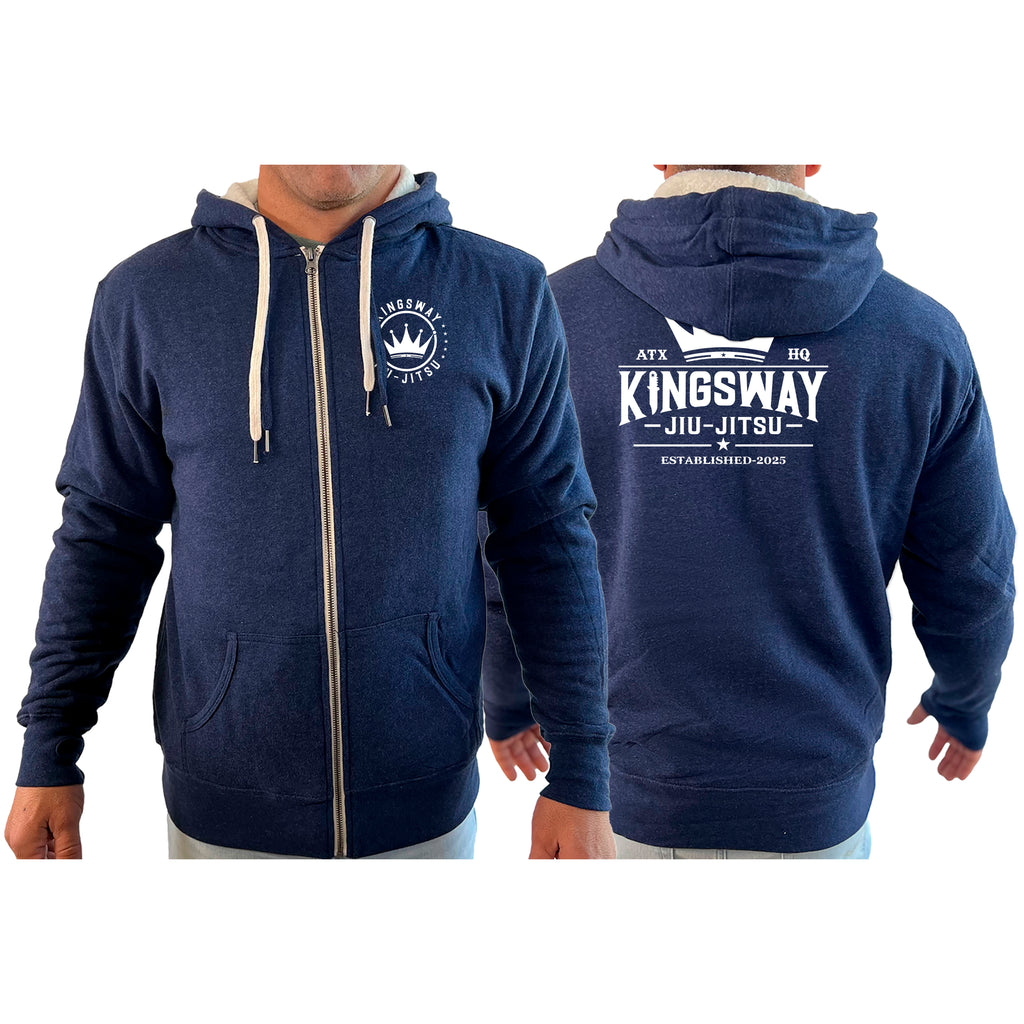 Kingsway Jiu-Jitsu Academy Sherpa Lined Zip-Up Hoodie #8037 B