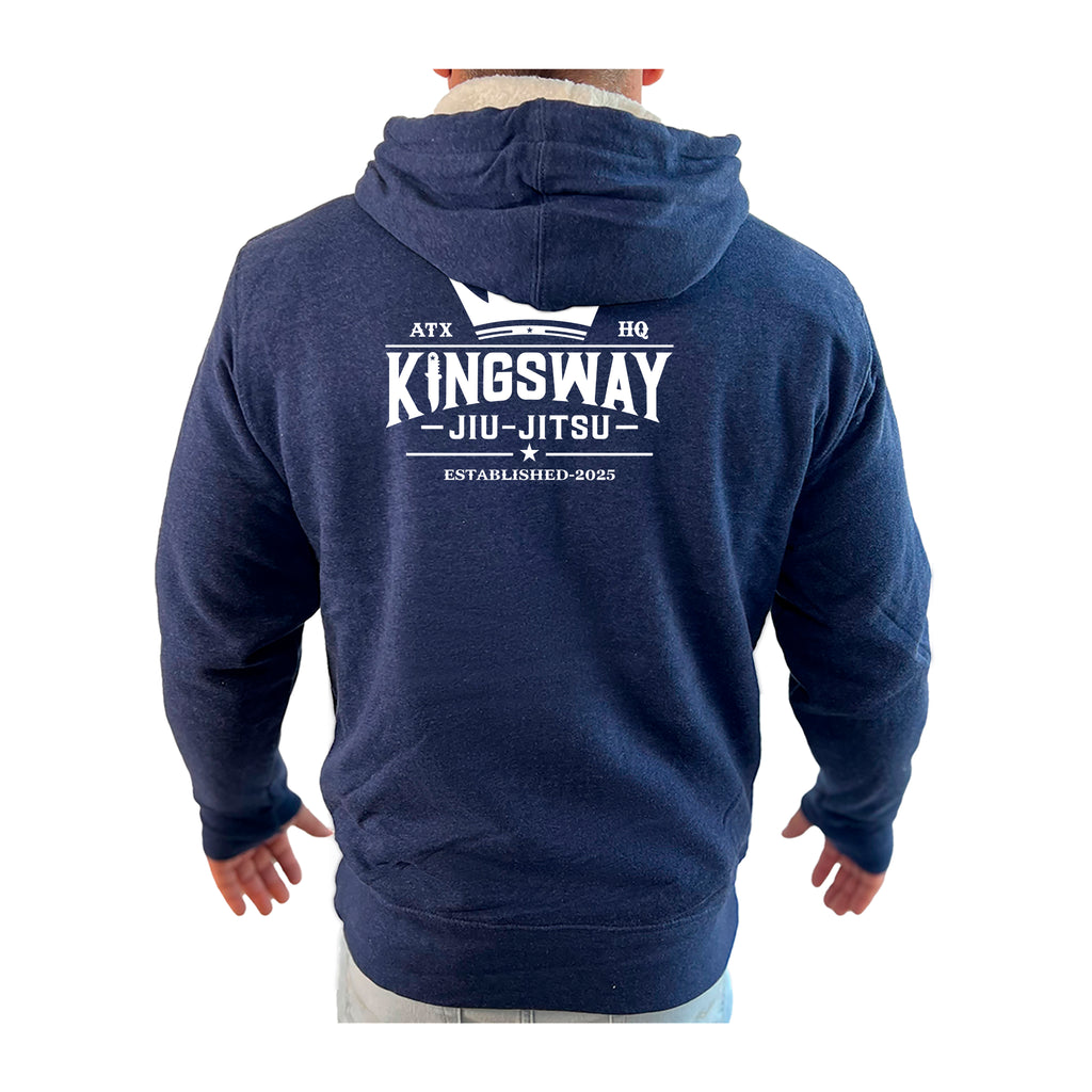 Kingsway Jiu-Jitsu Academy Sherpa Lined Zip-Up Hoodie #8037 B