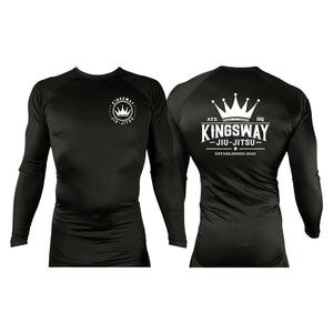Kingsway Jiu-Jitsu Full Custom All Black Custom Rash Guards Long Sleeves #8037 A
