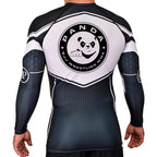 Panda BJJ Academy Rash Guards Black/White #8038 A