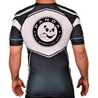 Panda BJJ Academy Rash Guards Black/White #8038 A