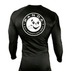 Panda All Black Custom Rash Guards Long Sleeves #8038 A