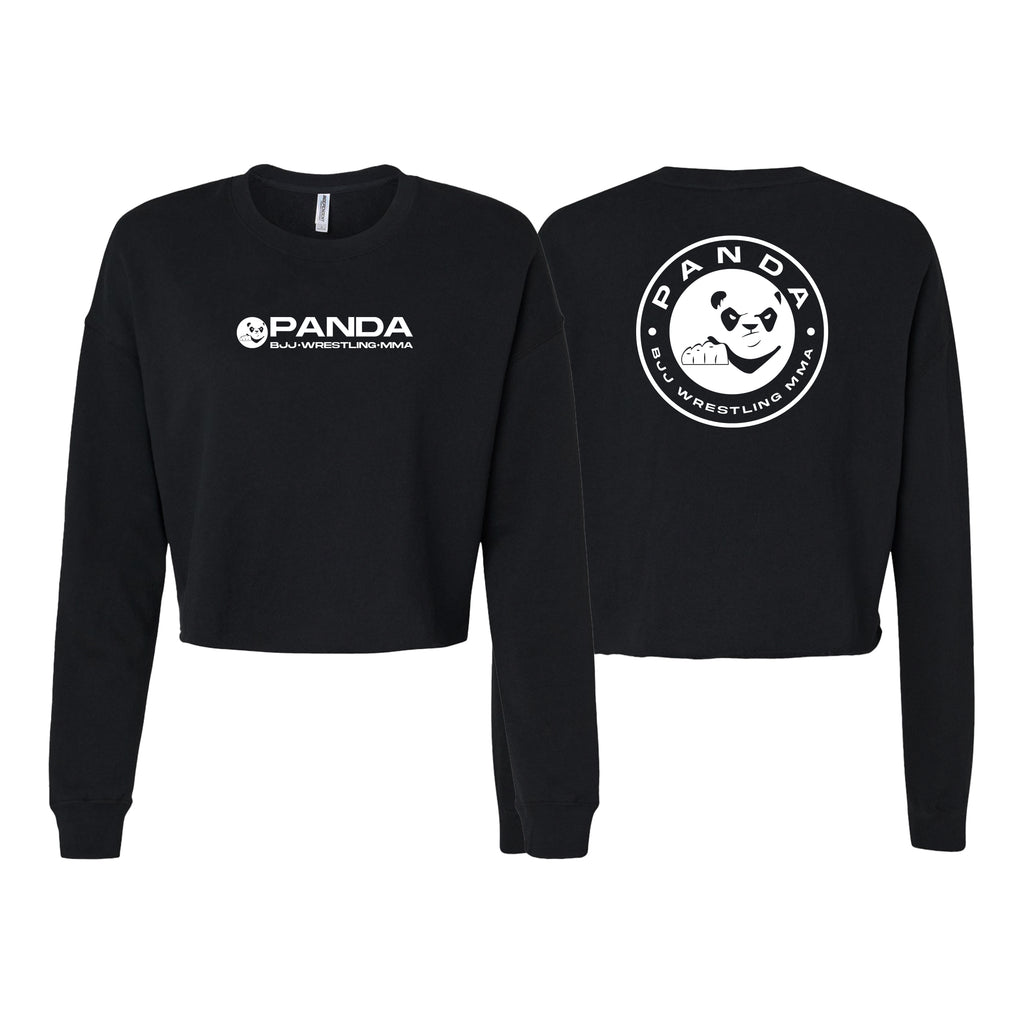 Panda BJJ Women's Cropped Crewneck Sweatshirt #8038 A