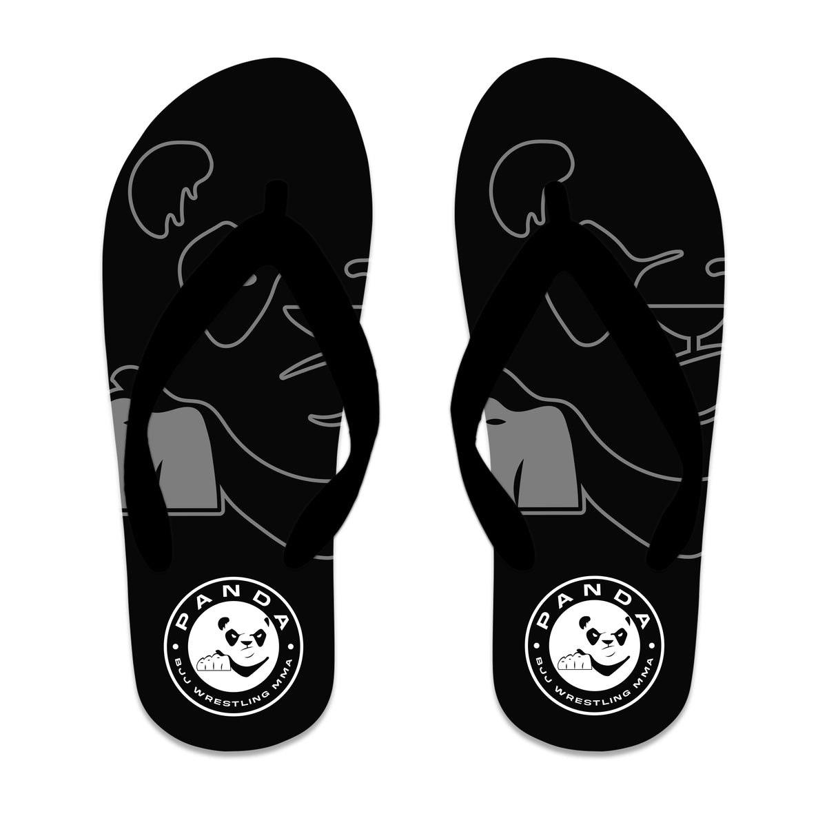 Panda BJJ Academy Flip Flops #8038 A