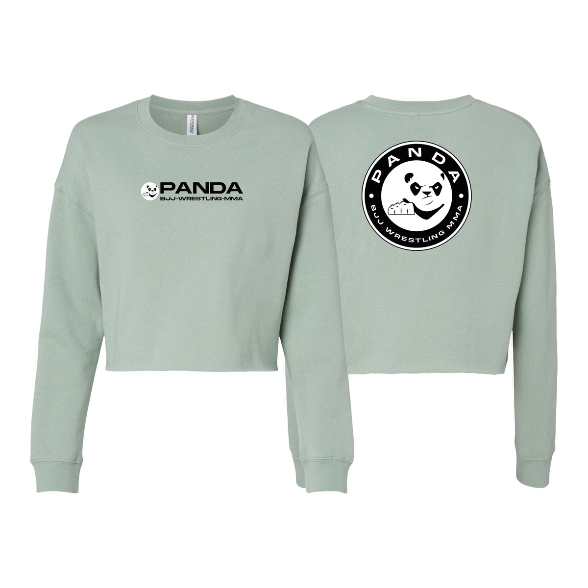 Panda BJJ Women's Cropped Crewneck Sweatshirt #8038 A