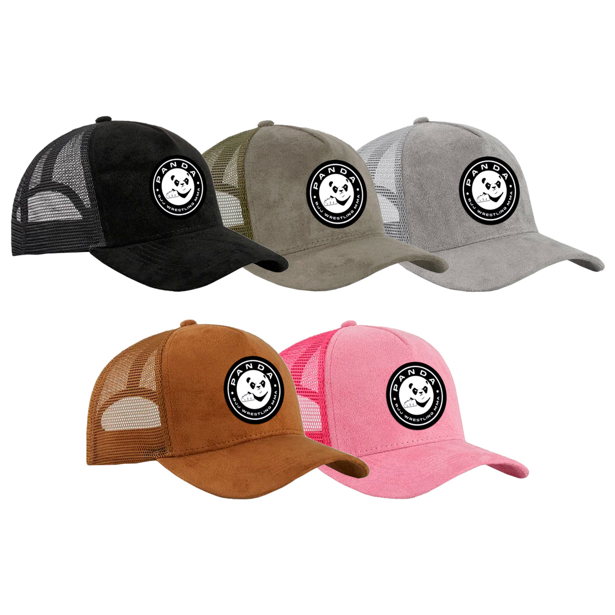 Panda BJJ Suede Trucker Hat #8038 A