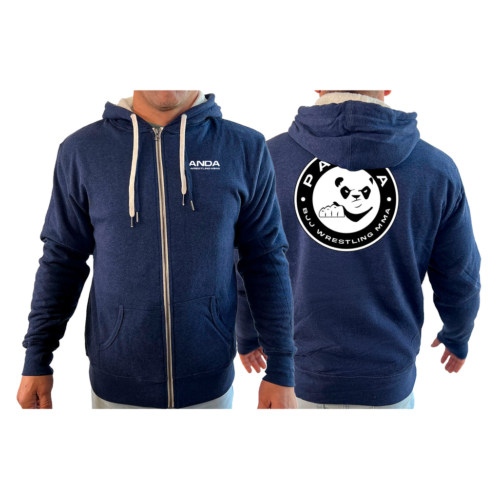 Panda BJJ Academy Sherpa Lined Zip-Up Hoodie #8038 B
