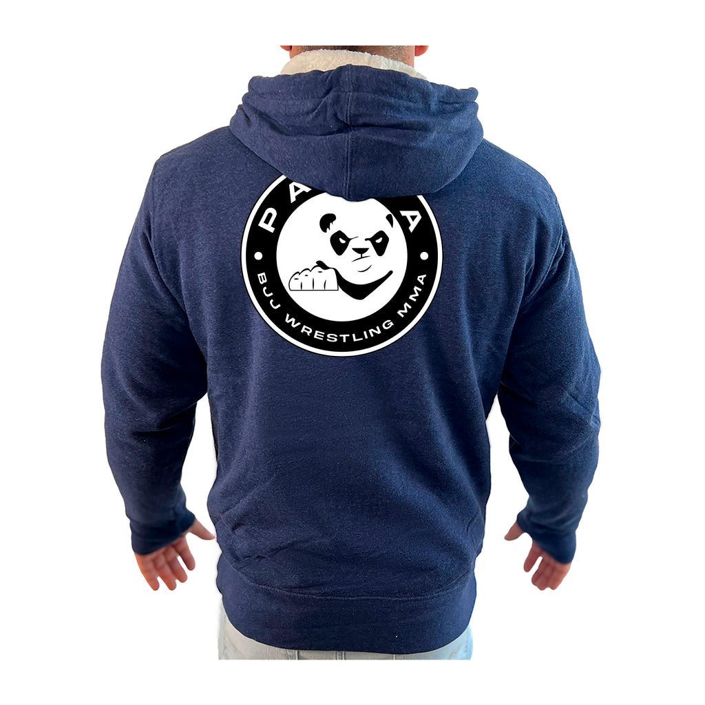 Panda BJJ Academy Sherpa Lined Zip-Up Hoodie #8038 B