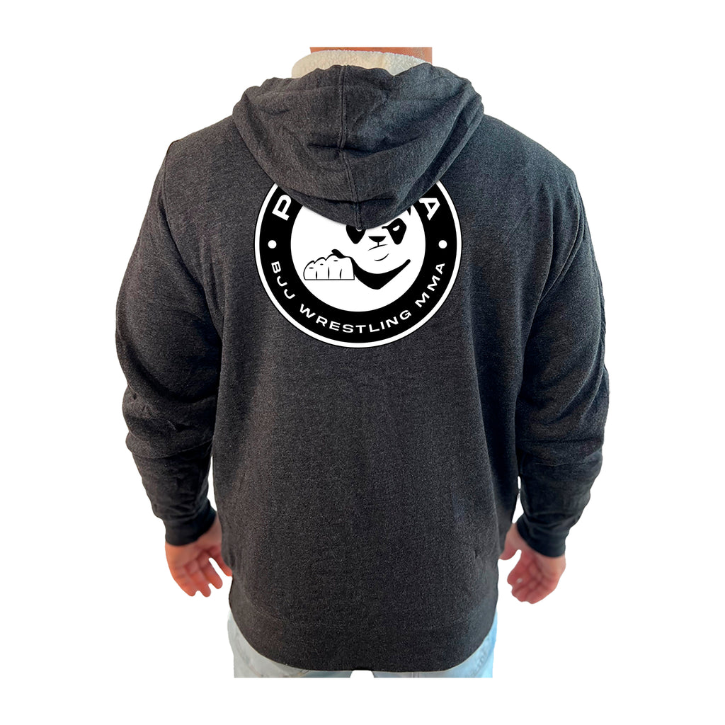 Panda BJJ Academy Sherpa Lined Zip-Up Hoodie #8038 B