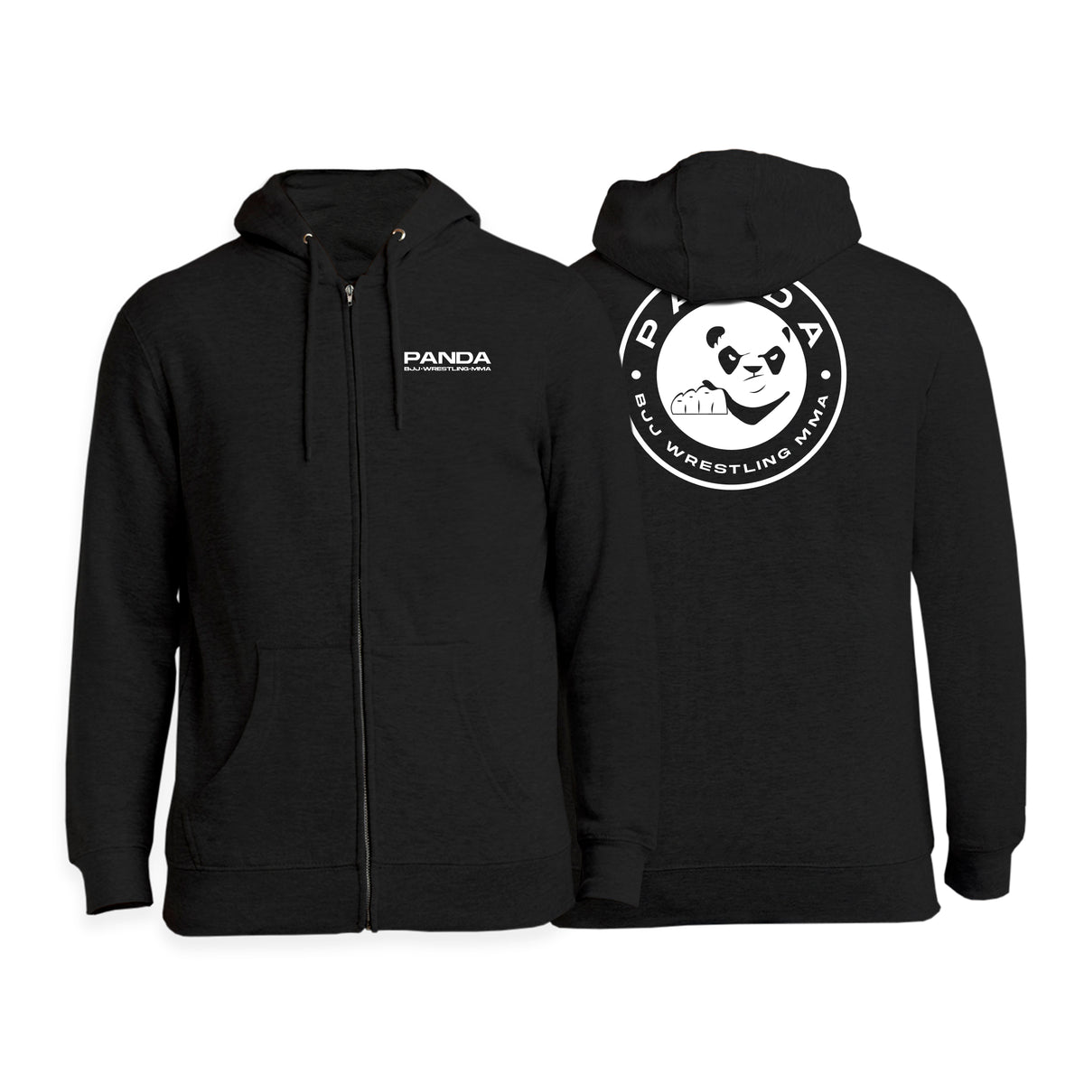 Panda BJJ Academy Zip Up Hoodies #8038 B