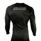 Panda BJJ All Black Custom Rash Guards Long Sleeves #8038 C