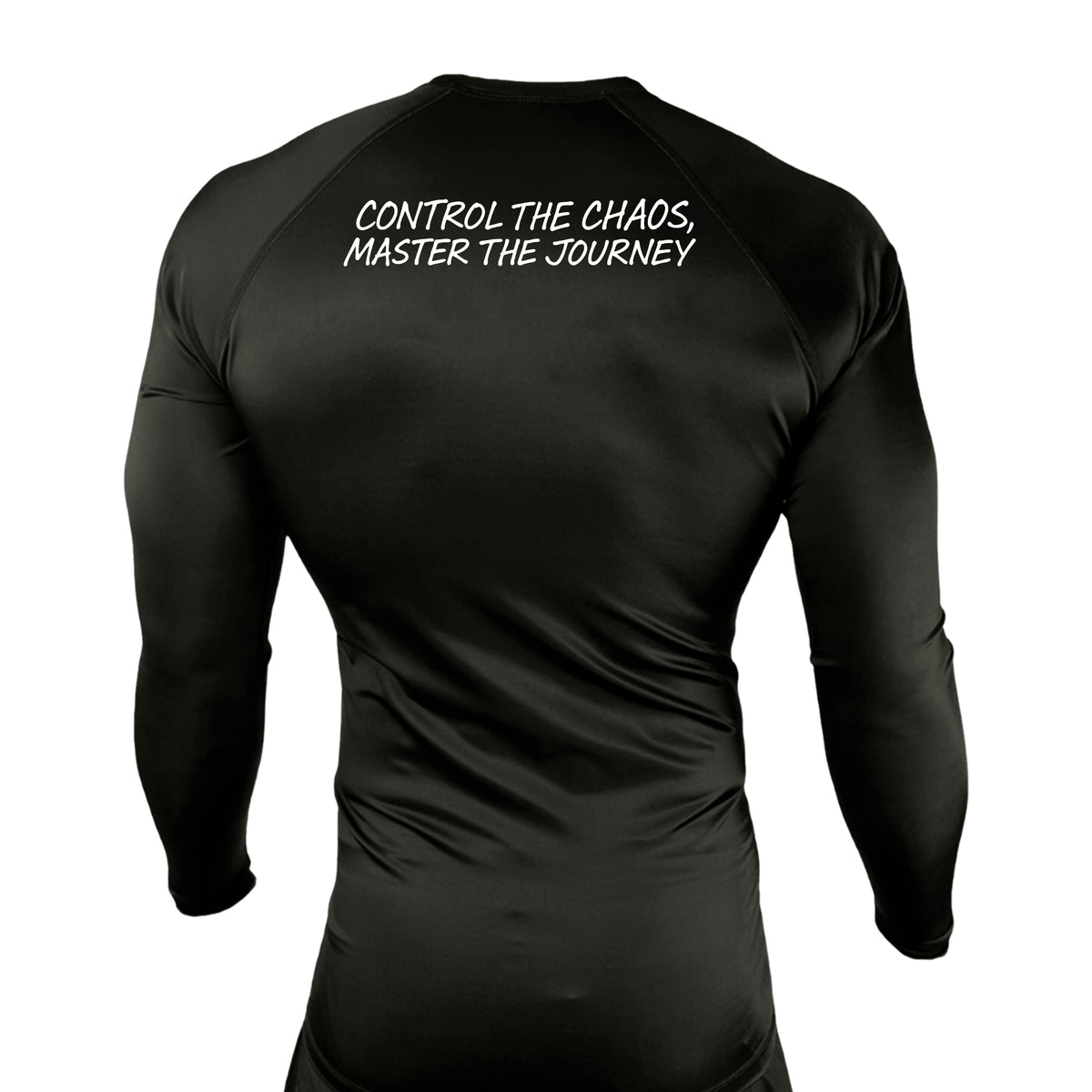 Panda BJJ All Black Custom Rash Guards Long Sleeves #8038 C