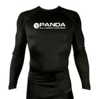 Panda BJJ All Black Custom Rash Guards Long Sleeves #8038 C