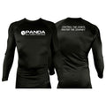 Panda BJJ All Black Custom Rash Guards Long Sleeves #8038 C