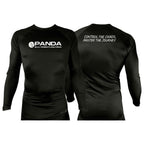 Panda BJJ All Black Custom Rash Guards Long Sleeves #8038 C
