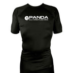 Panda BJJ All Black Custom Rash Guards Short Sleeves #8038 C