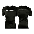 Panda BJJ All Black Custom Rash Guards Short Sleeves #8038 C