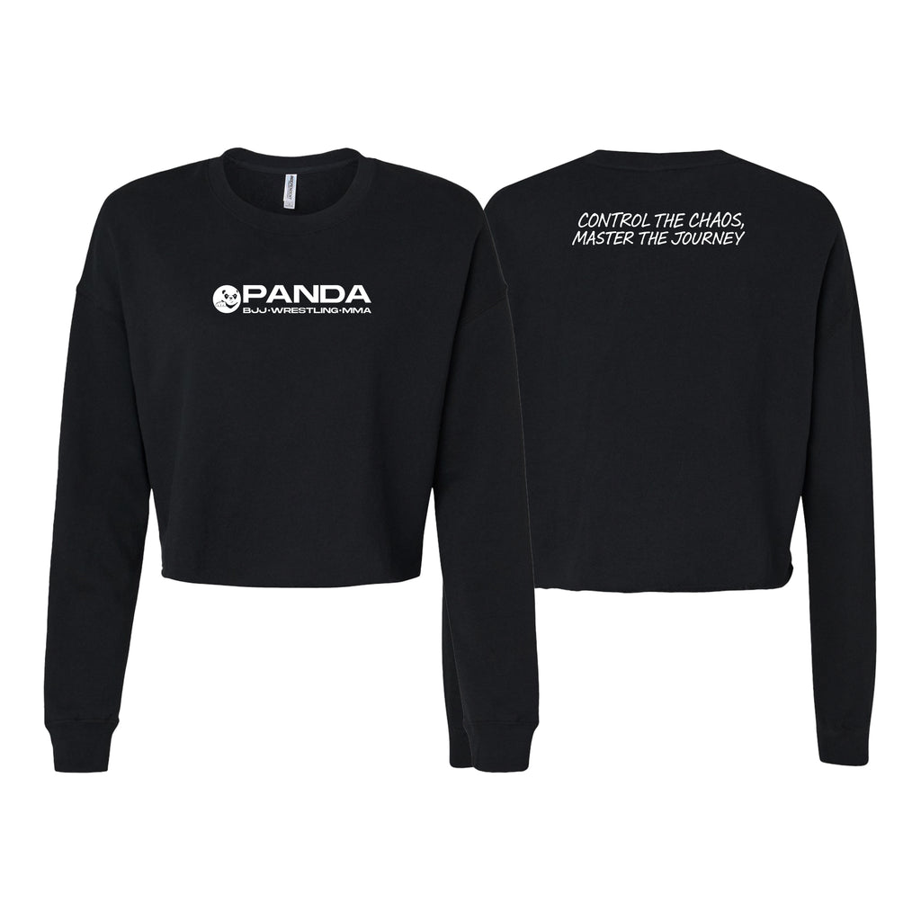 Panda BJJ Women's Cropped Crewneck Sweatshirt #8038 C