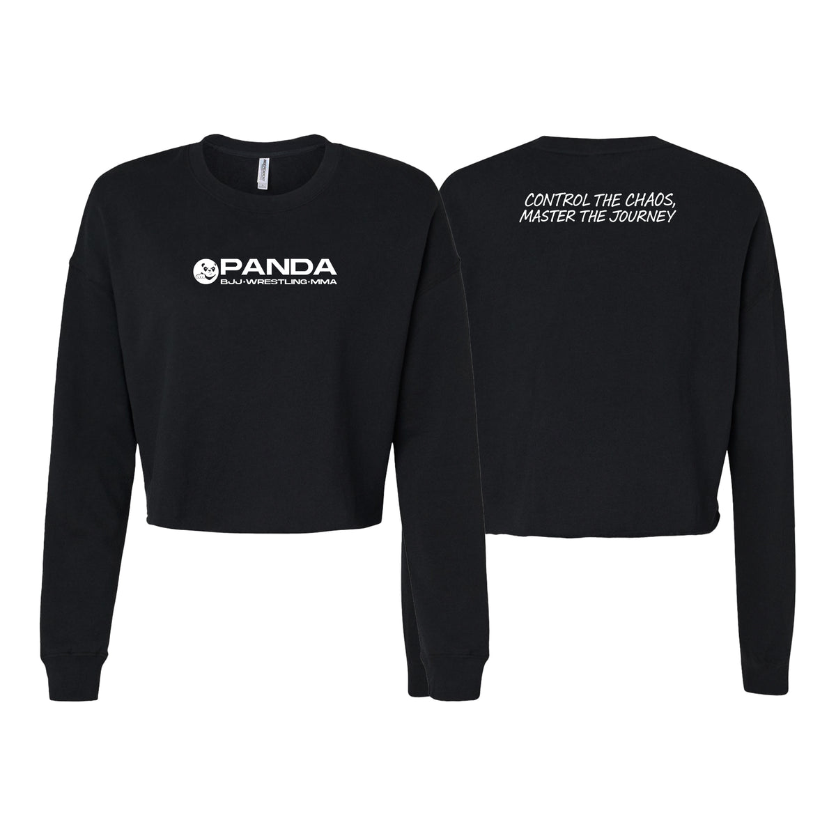 Panda BJJ Women's Cropped Crewneck Sweatshirt #8038 C