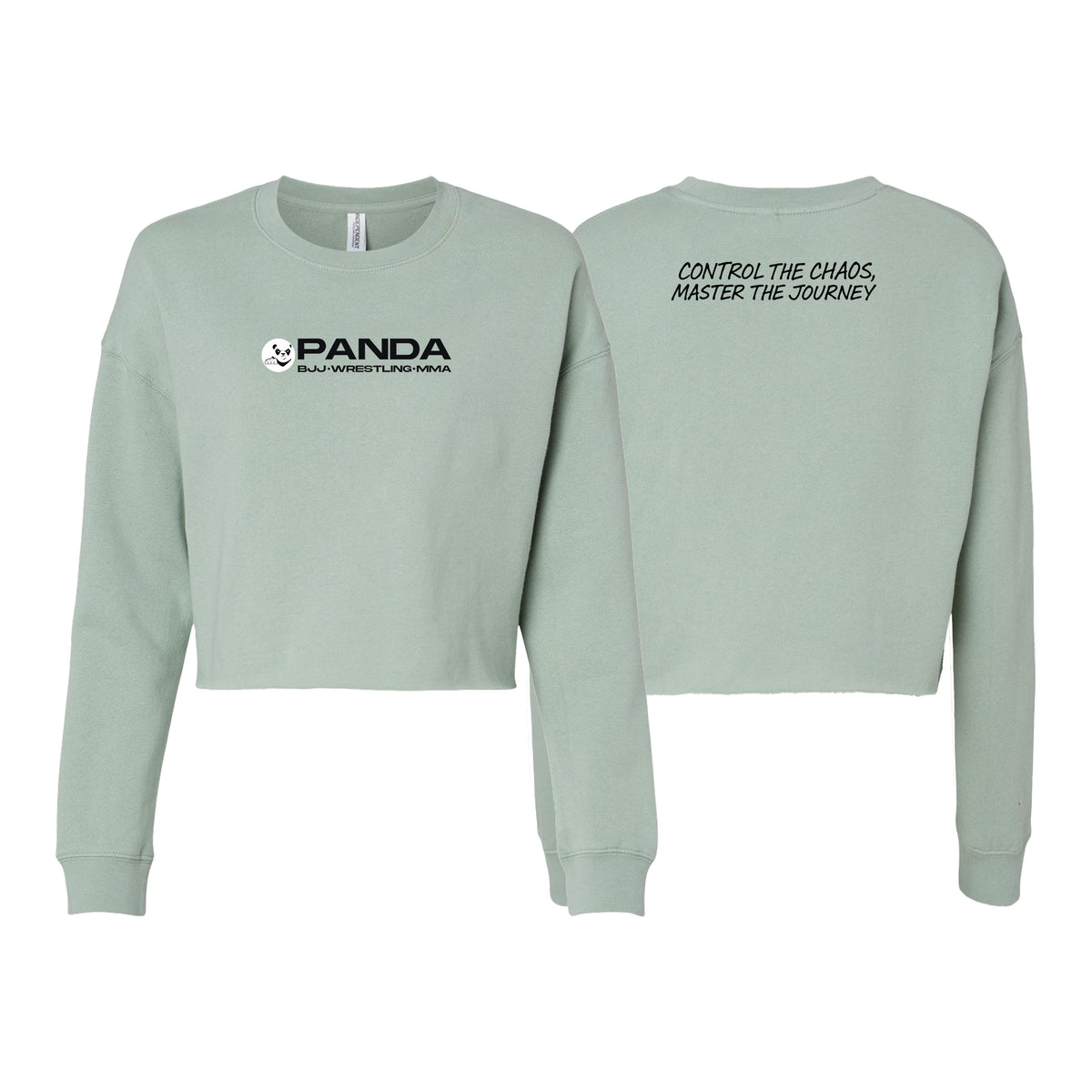 Panda BJJ Women's Cropped Crewneck Sweatshirt #8038 C