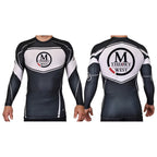 M-Theory Martial Arts West Academy Rash Guards Black/White #8039 A