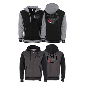 M-Theory Martial Arts West Varsity Zip-Up Hoodies #8039 C