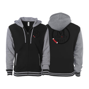 M-Theory Martial Arts West Academy Varsity Zip-Up Hoodie #8039 A