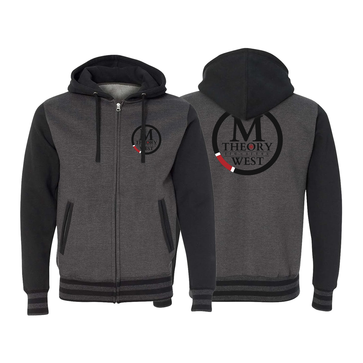 M-Theory Martial Arts West Academy Varsity Zip-Up Hoodie #8039 A