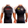 Americus Martial Arts All Black Ranked Short Sleeve Rash Guards #8040 A