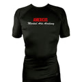 Americus Martial Arts All Black Custom Rash Guards Short Sleeves #8040 A