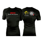 Americus Martial Arts All Black Custom Rash Guards Short Sleeves #8040 A