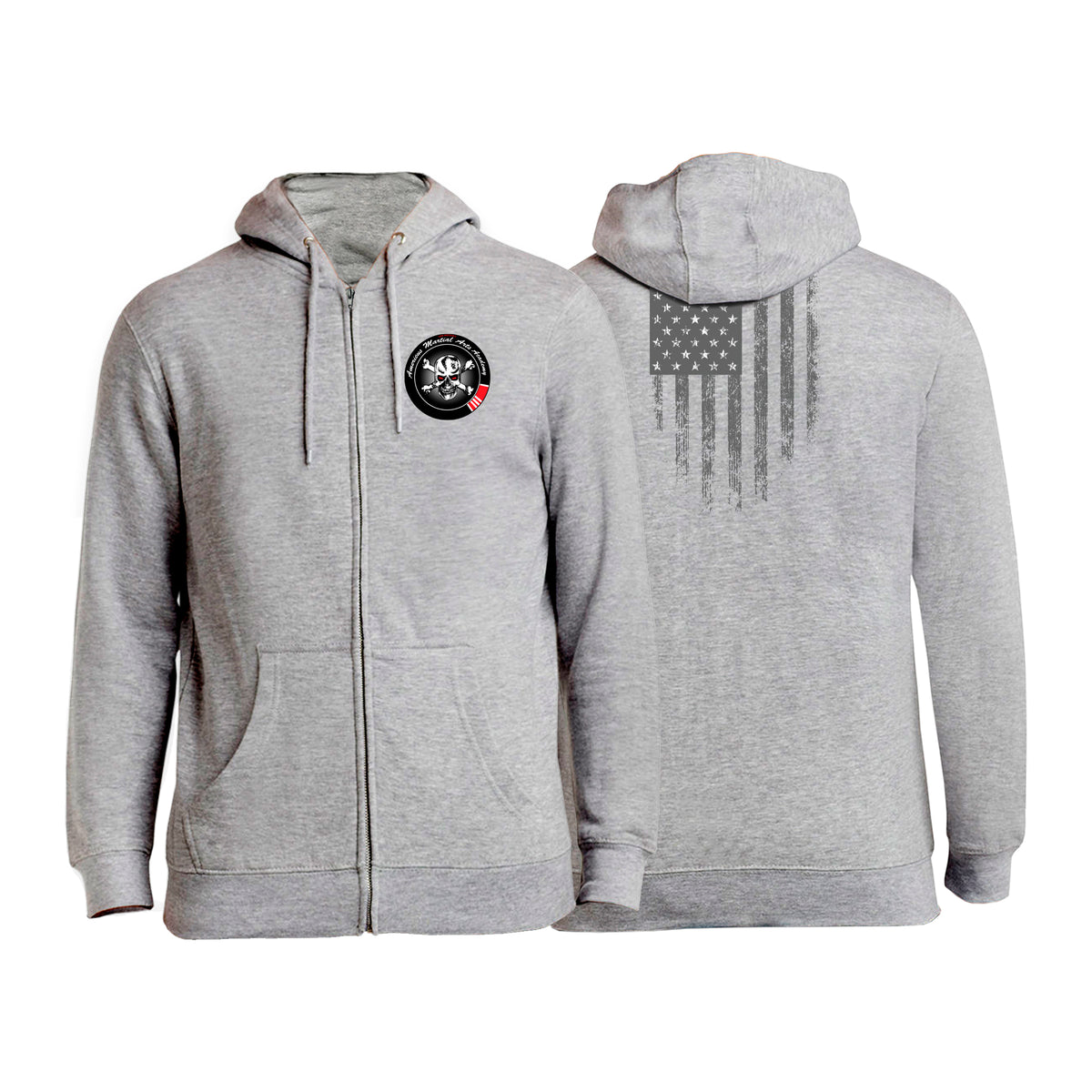 Americus Martial Arts Academy Zip Up Hoodies #8040 B