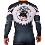 MA MMA Academy Rash Guards Black/White #8041 A