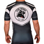 MA MMA Academy Rash Guards Black/White #8041 A
