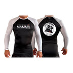 MA MMA All Black Ranked Long Sleeve Rash Guards  #8041 A