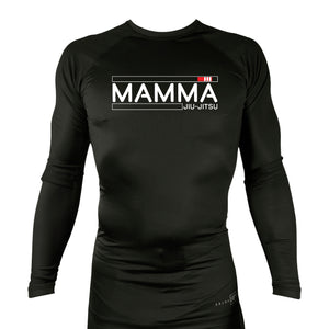 MA MMA All Black Custom Rash Guards Long Sleeves #8041 A