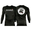 MA MMA All Black Custom Rash Guards Long Sleeves #8041 A