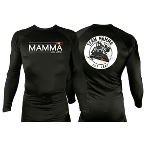 MA MMA All Black Custom Rash Guards Long Sleeves #8041 A