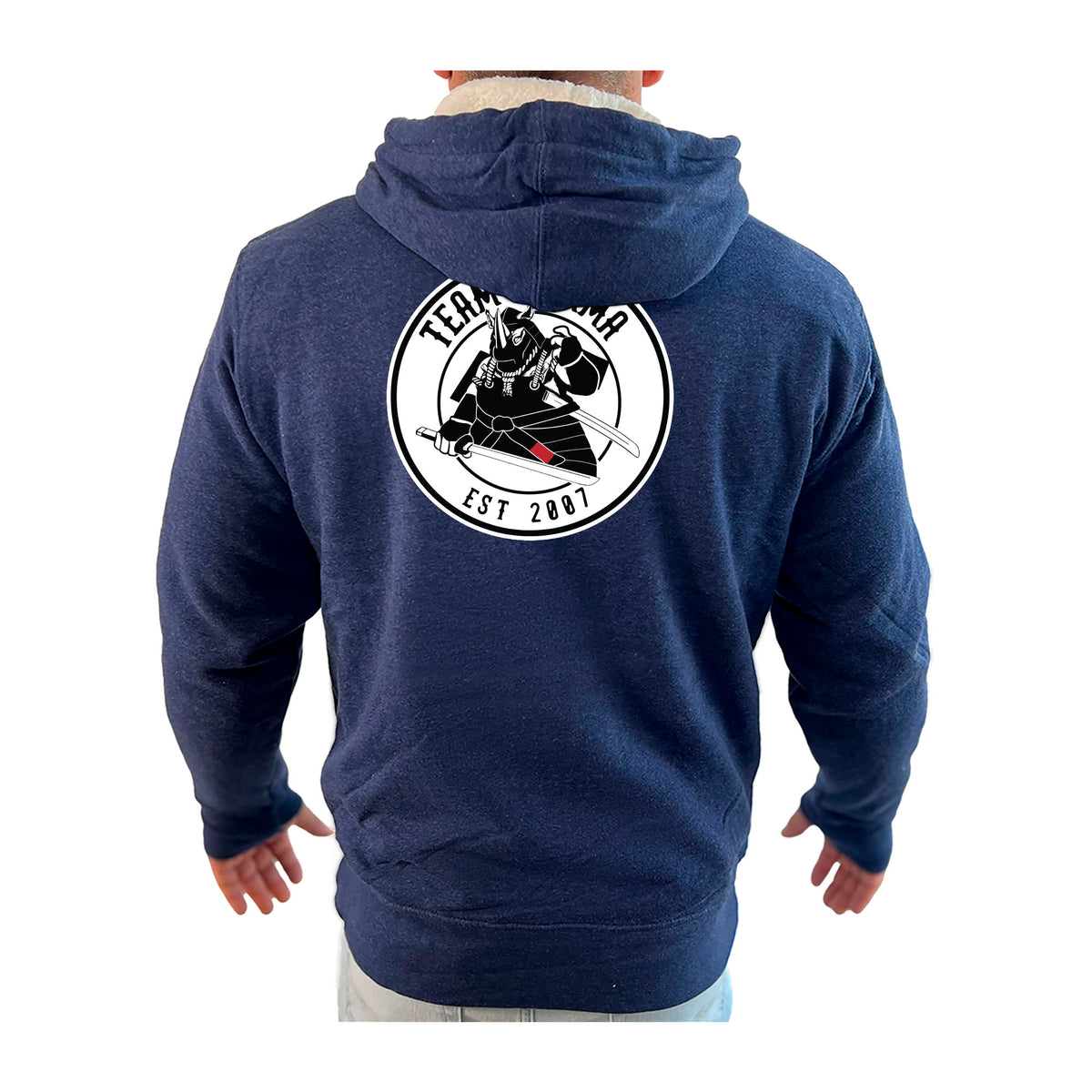 MA MMA Academy Sherpa Lined Zip-Up Hoodie #8041 B