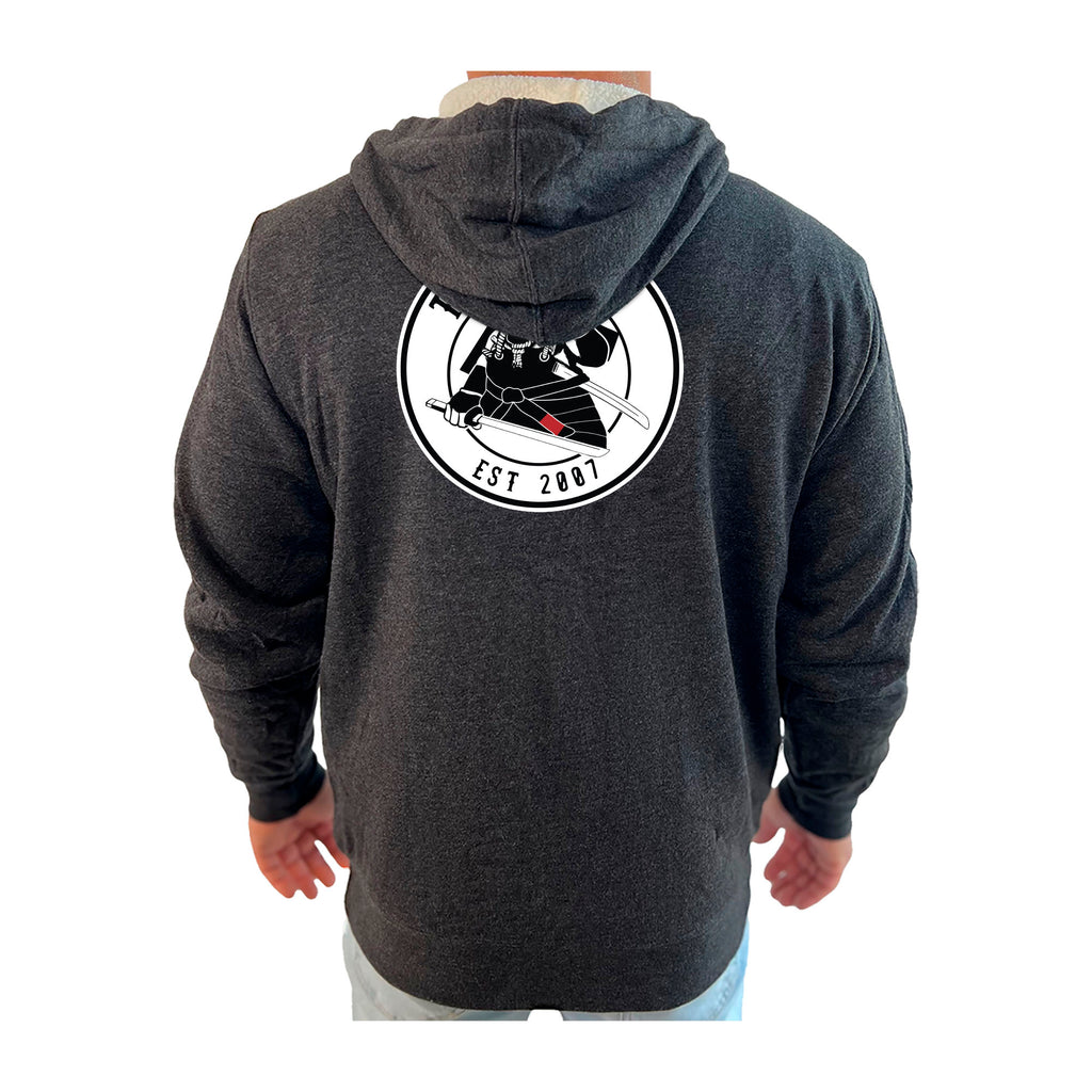 MA MMA Academy Sherpa Lined Zip-Up Hoodie #8041 B