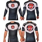 Tawheed Jiu Jitsu Academy Rash Guards Black/White #8042 A