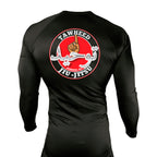 Tawheed Jiu Jitsu All Black Custom Rash Guards Long Sleeves #8042 A