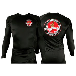 Tawheed Jiu Jitsu All Black Custom Rash Guards Long Sleeves #8042 A